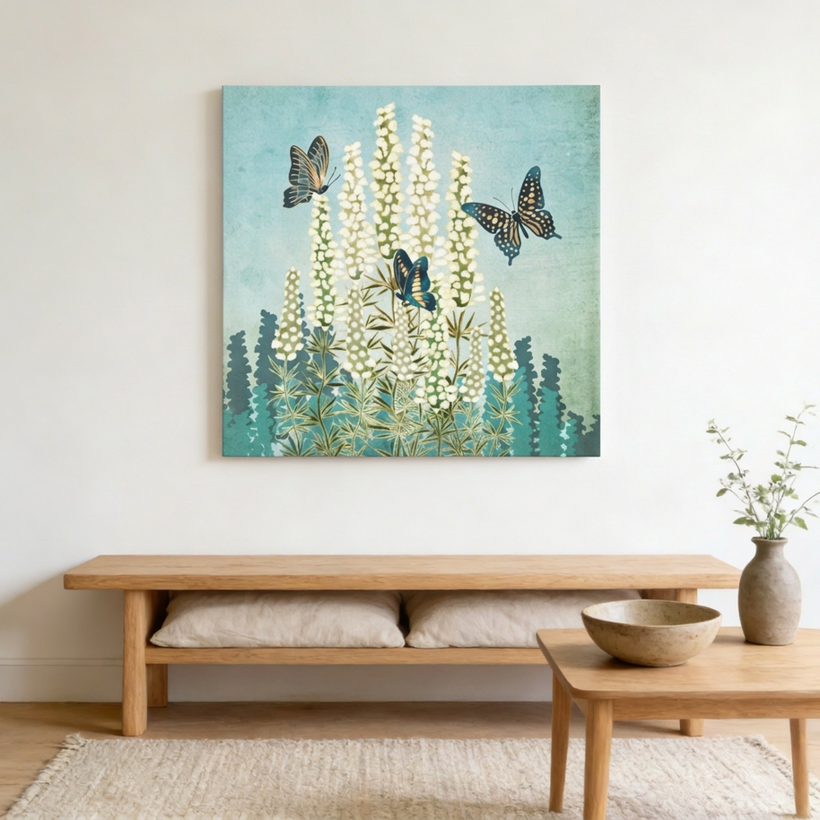 Butterfly Garden Matte Canvas, Stretched, No Frame