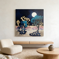 Desert Lake Moonlight Matte Canvas, Stretched, No Frame