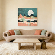 Desert Moon Vista Matte Canvas, Stretched, No Frame