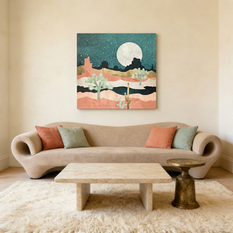 Desert Moon Vista Matte Canvas, Stretched, No Frame