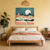 Desert Moon Vista Matte Canvas, Stretched, No Frame