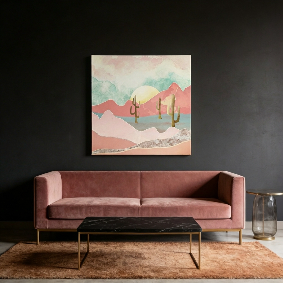 Desert Mountains Matte Canvas, Stretched, No Frame