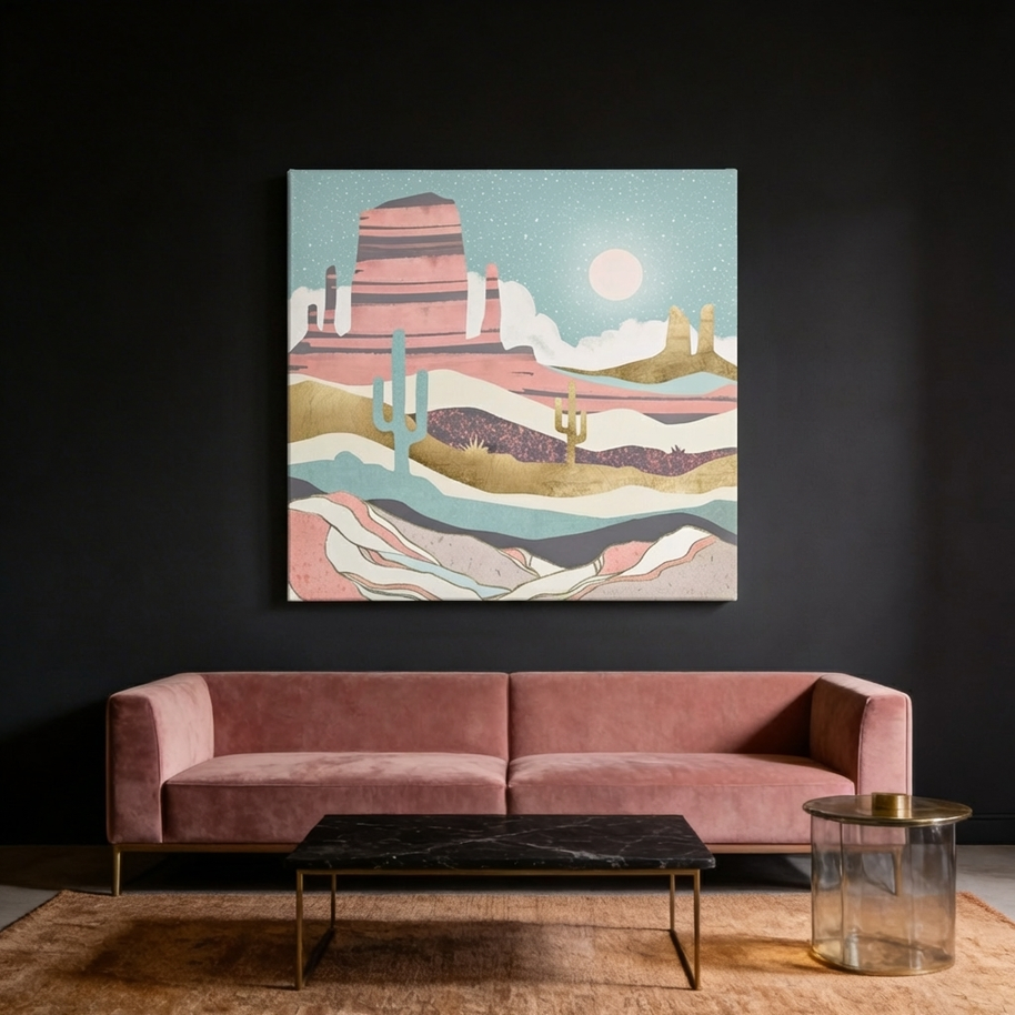Desert Sun Matte Canvas, Stretched, No Frame