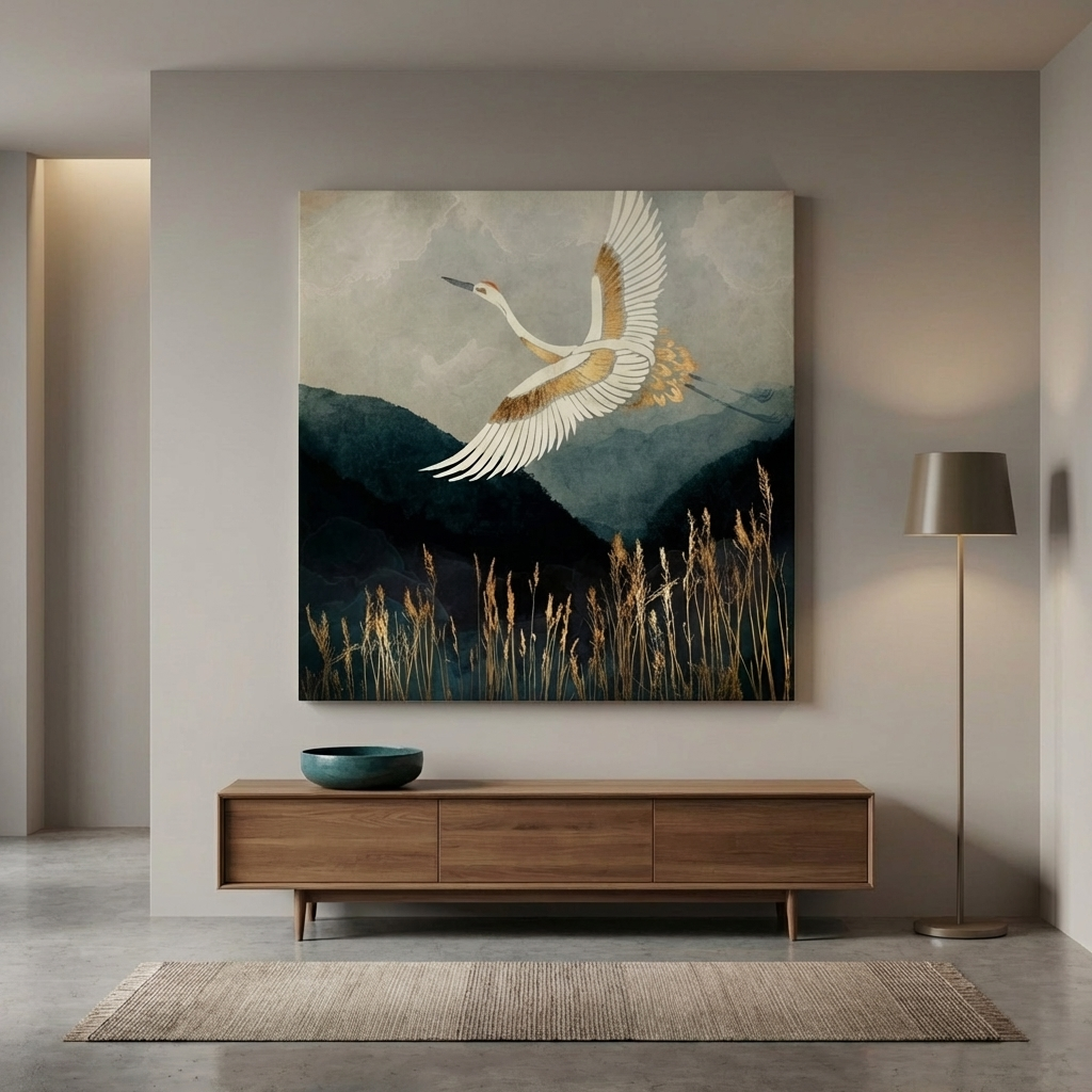 Elegant Flight Matte Canvas, Stretched, No Frame