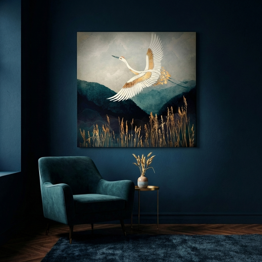 Elegant Flight Matte Canvas, Stretched, No Frame