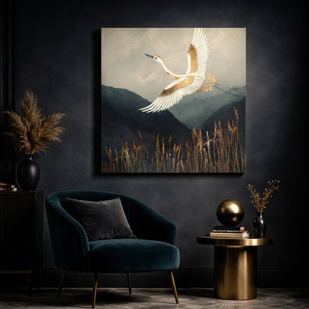 Elegant Flight Matte Canvas, Stretched, No Frame