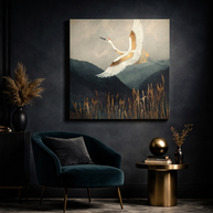 Elegant Flight Matte Canvas, Stretched, No Frame