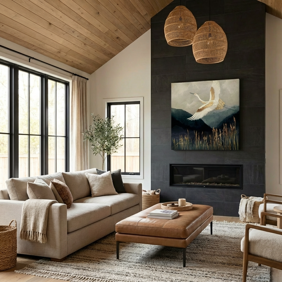 Elegant Flight Matte Canvas, Stretched, No Frame