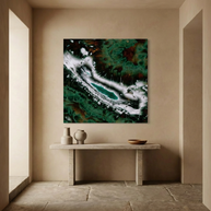 Emerald Agate Matte Canvas, Stretched, No Frame