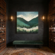 Emerald Hills Matte Canvas, Stretched, No Frame