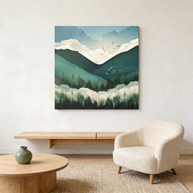 Emerald Hills Matte Canvas, Stretched, No Frame