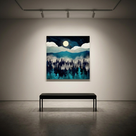 Evening Mist Matte Canvas, Stretched, No Frame