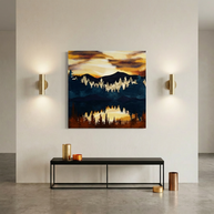 Fall Sunset Matte Canvas, Stretched, No Frame