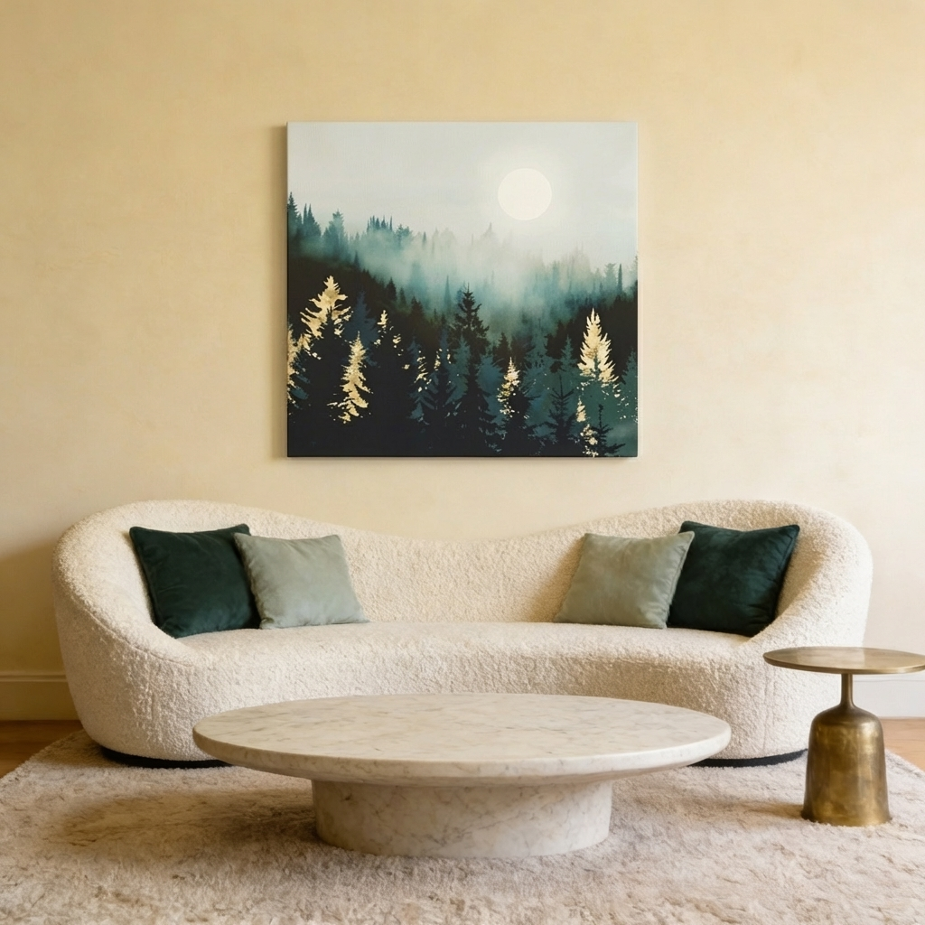 Forest Glow Matte Canvas, Stretched, No Frame
