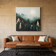 Forest Glow Matte Canvas, Stretched, No Frame