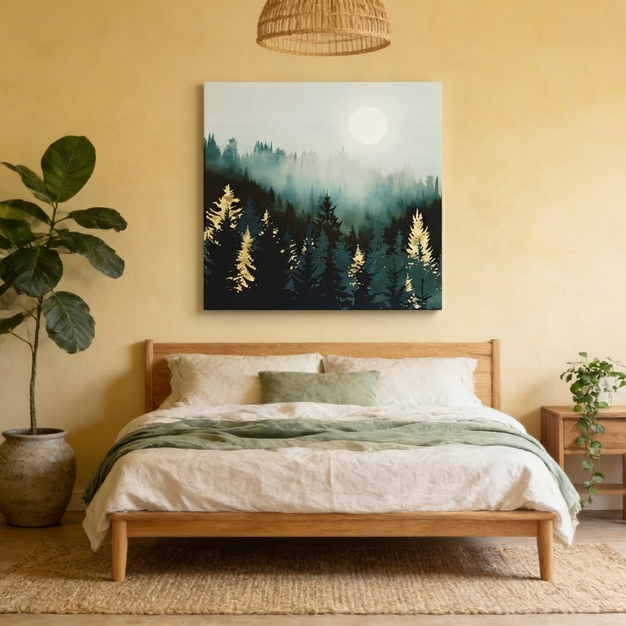 Forest Glow Matte Canvas, Stretched, No Frame