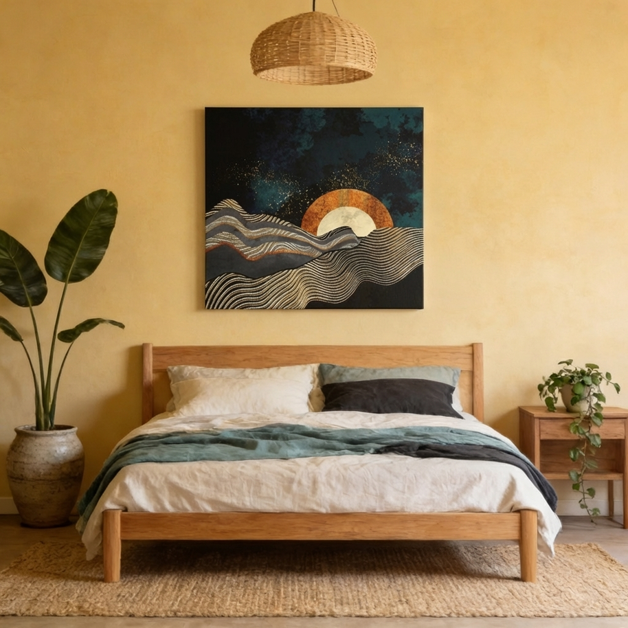 Gold and Silver Fields Matte Canvas, Stretched, No Frame