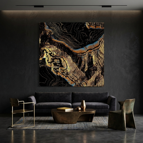 Golden Canyons Matte Canvas, Stretched, No Frame