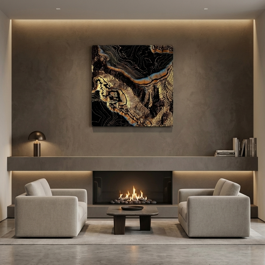 Golden Canyons Matte Canvas, Stretched, No Frame