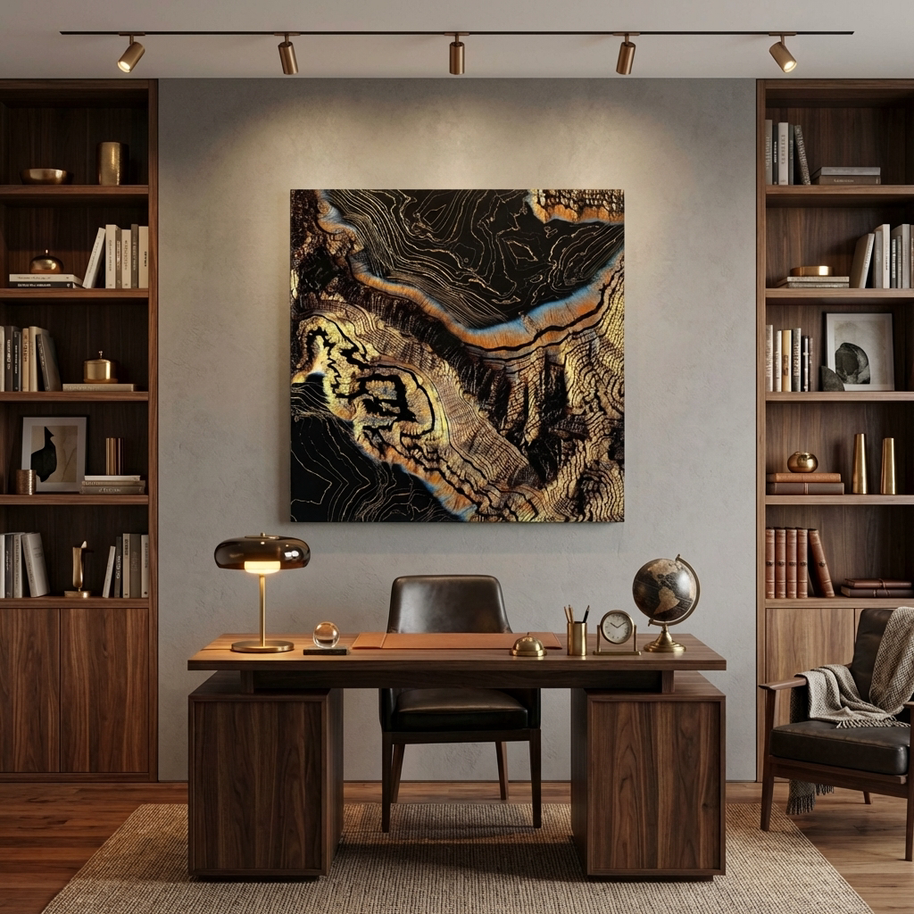 Golden Canyons Matte Canvas, Stretched, No Frame