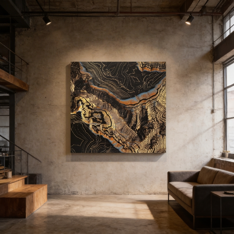 Golden Canyons Matte Canvas, Stretched, No Frame