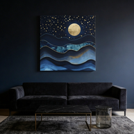 Golden Moon Matte Canvas, Stretched, No Frame