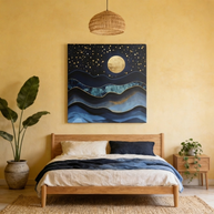 Golden Moon Matte Canvas, Stretched, No Frame
