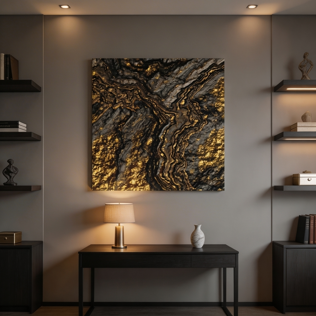 Golden Slate Matte Canvas, Stretched, No Frame