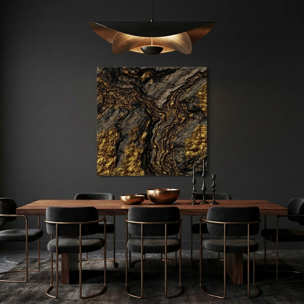 Golden Slate Matte Canvas, Stretched, No Frame