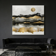 Golden Spring Moon Matte Canvas, Stretched, No Frame