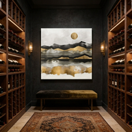 Golden Spring Moon Matte Canvas, Stretched, No Frame