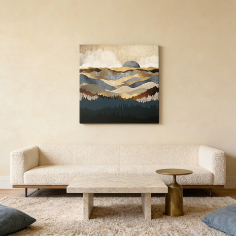 Golden Vista Matte Canvas, Stretched, No Frame