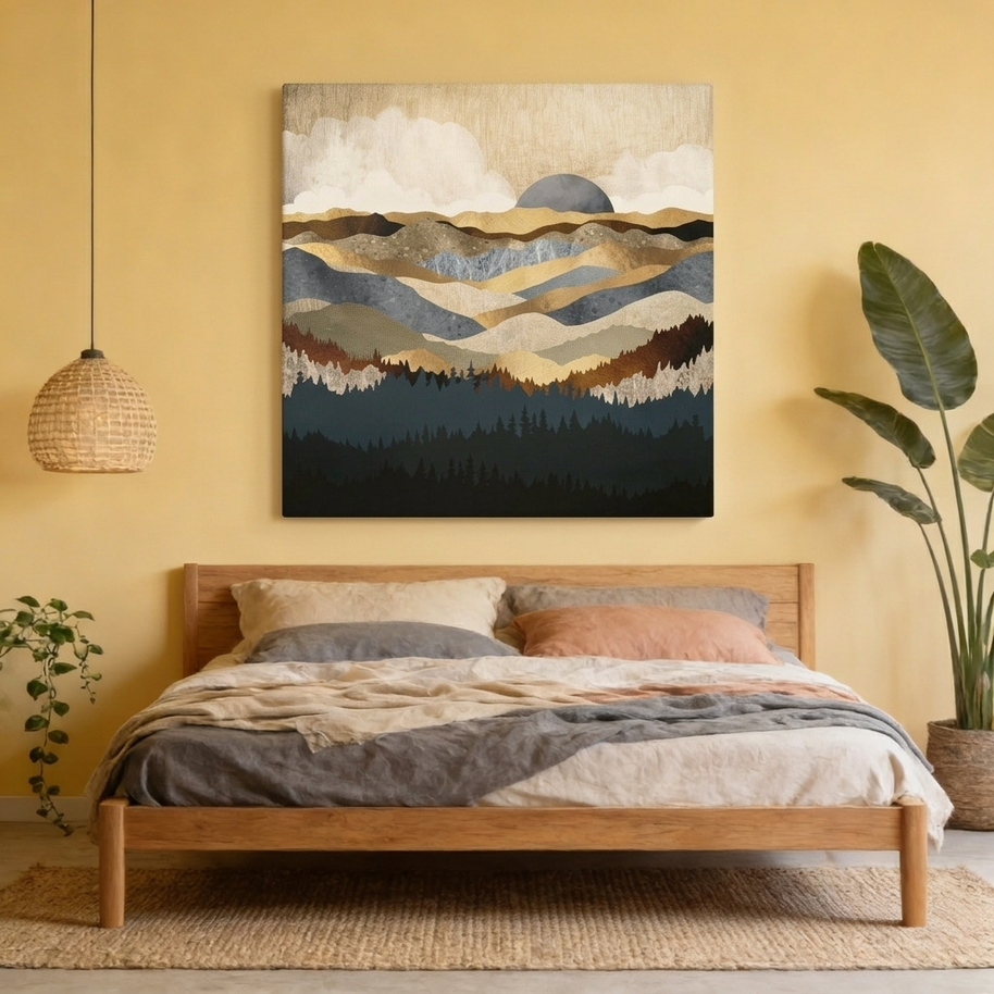 Golden Vista Matte Canvas, Stretched, No Frame