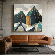 Golden Waterfall Matte Canvas, Stretched, No Frame