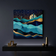 Indigo Desert Night Matte Canvas, Stretched, No Frame
