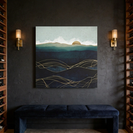 Indigo Waters Matte Canvas, Stretched, No Frame