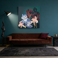Iris Abstract Matte Canvas, Stretched, No Frame