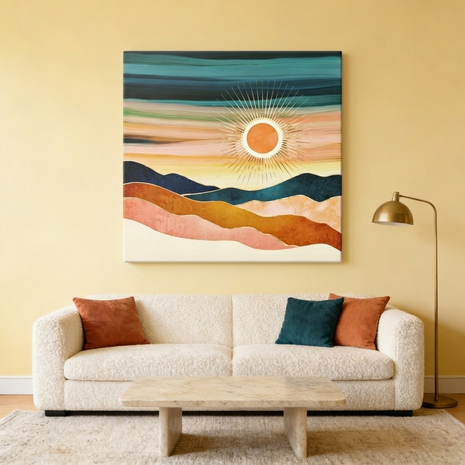 Jewel Dusk Matte Canvas, Stretched, No Frame