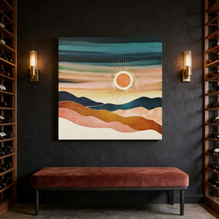 Jewel Dusk Matte Canvas, Stretched, No Frame