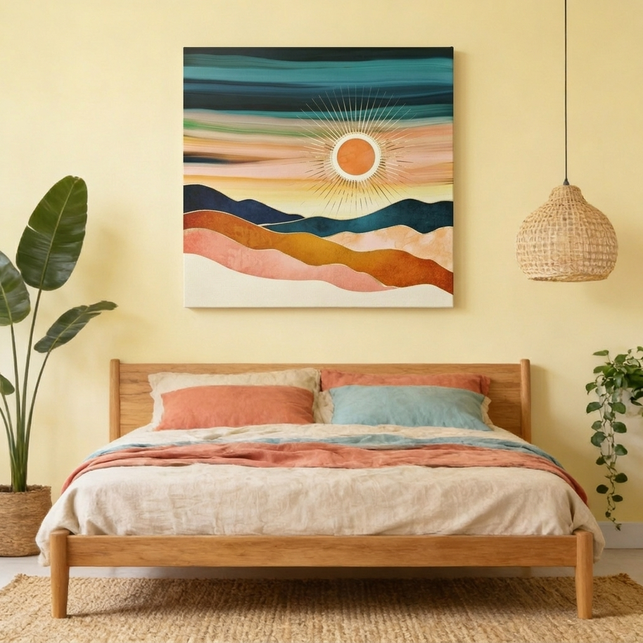 Jewel Dusk Matte Canvas, Stretched, No Frame