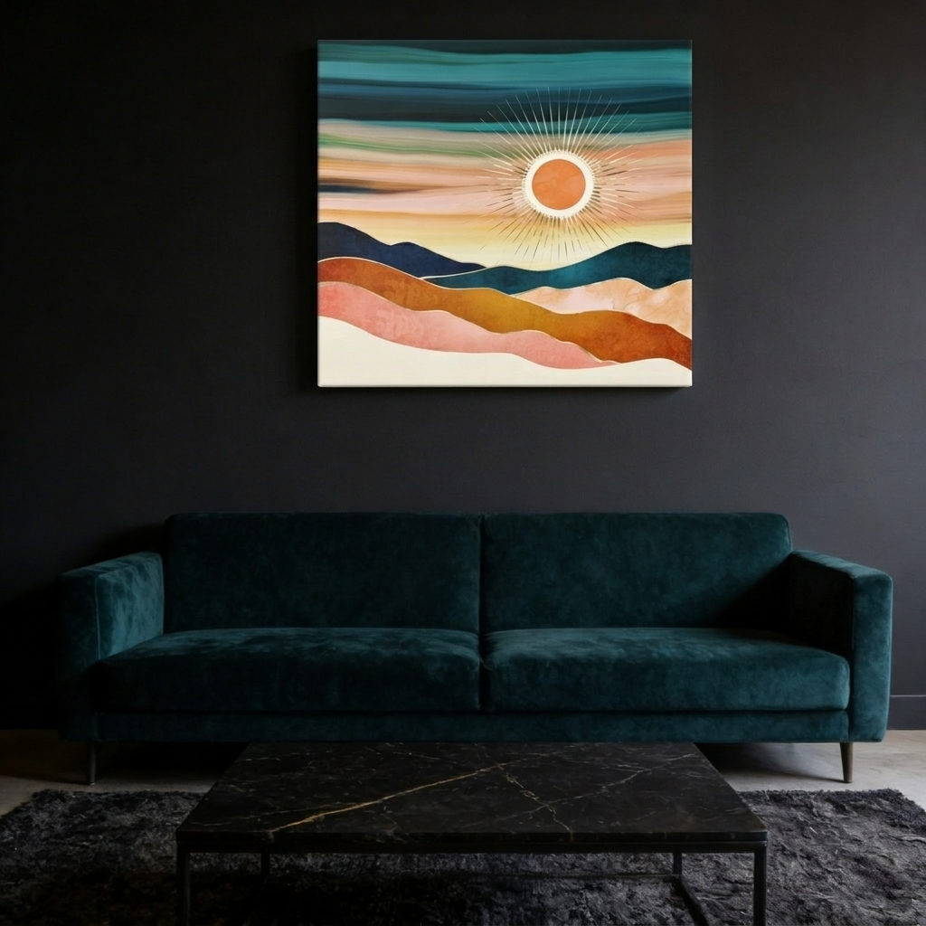 Jewel Dusk Matte Canvas, Stretched, No Frame