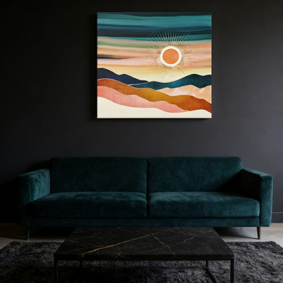 Jewel Dusk Matte Canvas, Stretched, No Frame