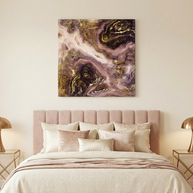 Liquid Gold Agate Matte Canvas, Stretched, No Frame