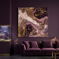 Liquid Gold Agate Matte Canvas, Stretched, No Frame