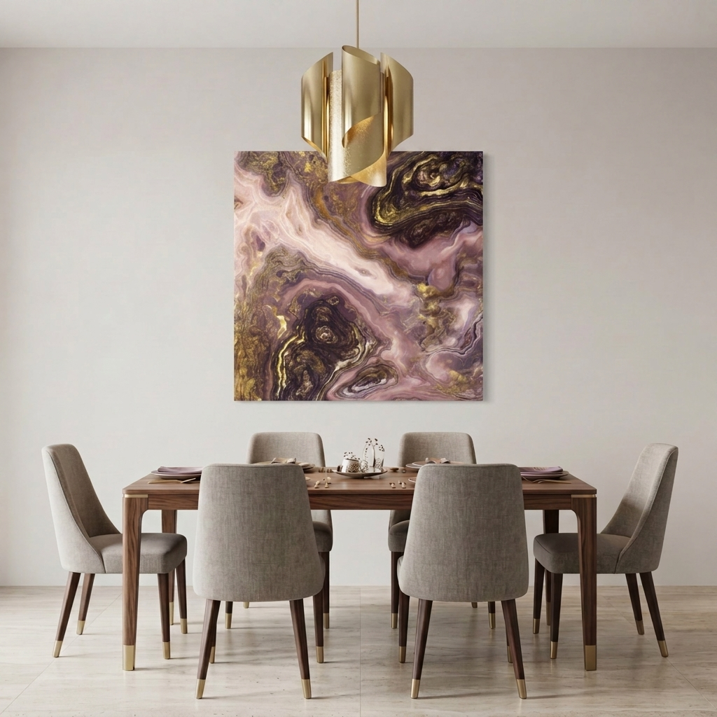 Liquid Gold Agate Matte Canvas, Stretched, No Frame