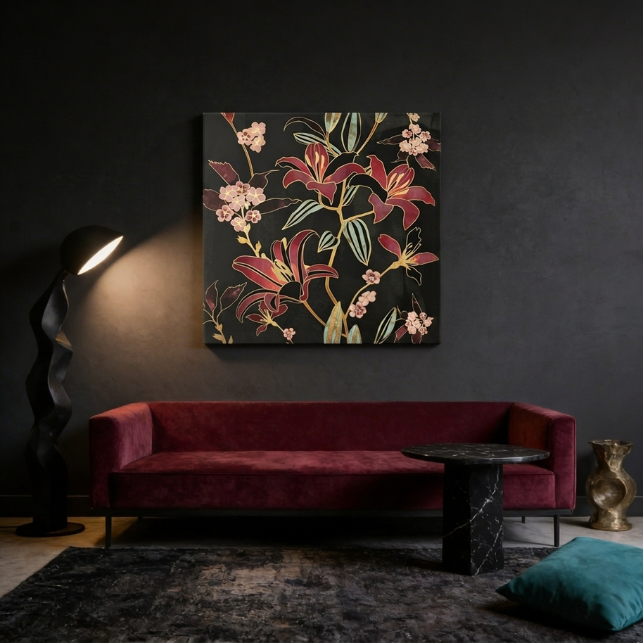 Lily Matte Canvas, Stretched, No Frame