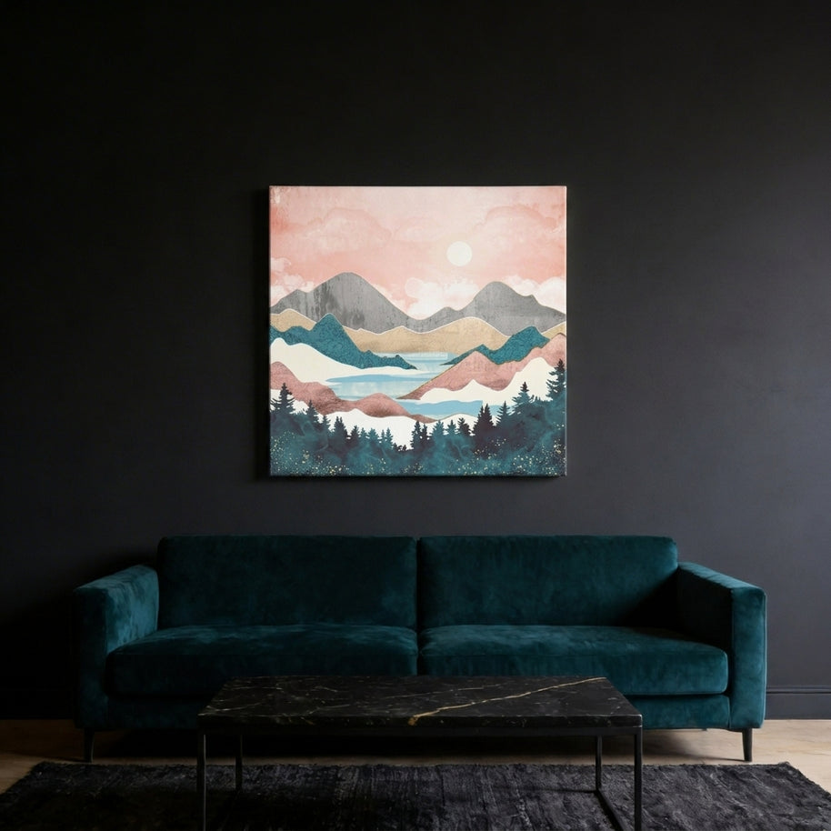 Lake Sunrise Matte Canvas, Stretched, No Frame