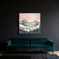 Lake Sunrise Matte Canvas, Stretched, No Frame