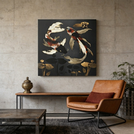 Metallic Koi IV Matte Canvas, Stretched, No Frame