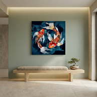Metallic Koi II Matte Canvas, Stretched, No Frame